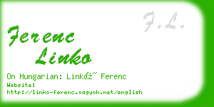 ferenc linko business card